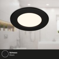 Briloner LED Einbauleuchte Schwarz IP65 Feuchtraum...
