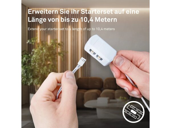 Erweiterungsset LED Stripe Briloner (für 8018-147) Wandpaneele 13 Watt 260 cm warmweiß
