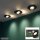 Briloner LED Einbaustrahler schwarz Set 3-fach – Ø 90 mm – 4,9 W – dimmbar – Farbtemperaturwechsel