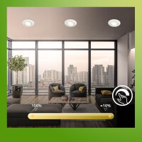 Briloner LED-Einbaustrahler Set 3-fach – 4,9 W pro Spot – Dimmbar, Farbtemperatur wählbar – Ø 90 mm