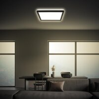 Deckenleuchte Briloner 16 Watt LED Schwarz Deckenlampe 24 x 24 cm Backlight
