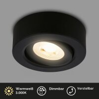 LED Einbauleuchte Einbau- & Aufbauleuchte, Schwarz,...
