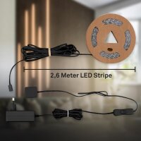LED Stripe Starter-Set Briloner für Wandpanele Warmweiß LED Band Verteiler 260 cm