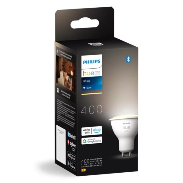 Leuchtmittel Philips Hue White GU10 Smart-Spot – 4,2W 400lm