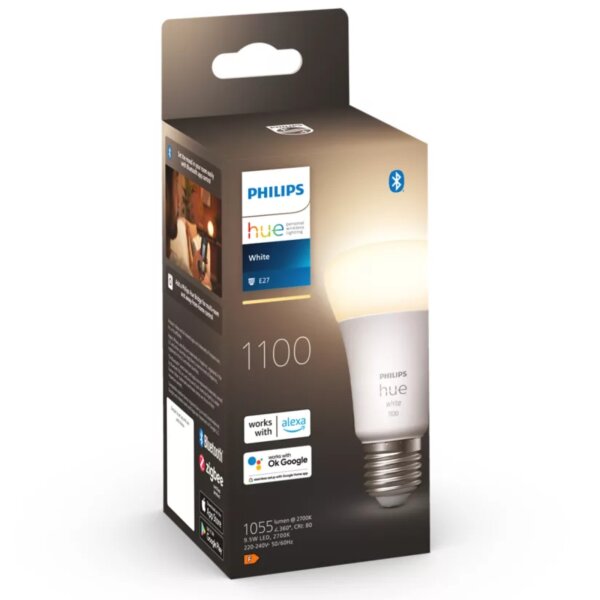 Leuchtmittel Philips Hue White A60 E27 Smart-Birne – 9,5W 1100lm