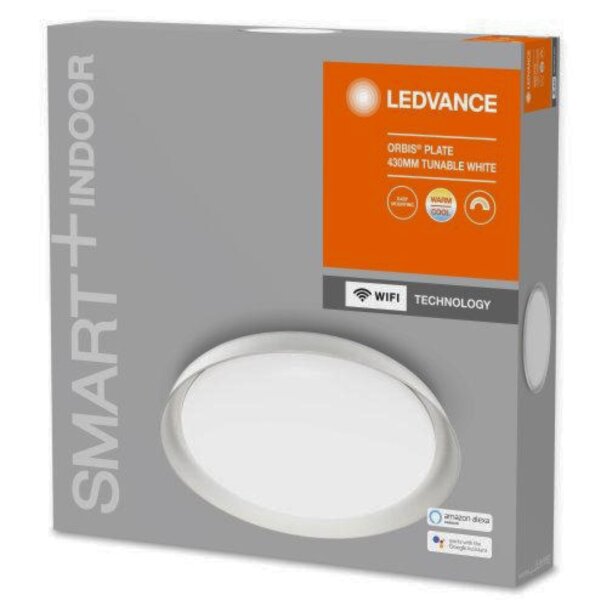 LEDVANCE SMART+ Deckenleuchte Orbis Plate 430 mm – WLAN, weißtonsteuerbar, dimmbar