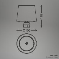 Briloner LED Akku-Tischleuchte Weiß Dimmbar IP44 Warmweiß Touch (7709-016)