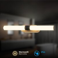 Spiegelleuchte Briloner 7 Watt LED Schwarz - Holz...