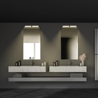 Spiegelleuchte Briloner 7 Watt LED Schwarz - Holz...