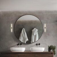 Spiegelleuchte Briloner 7 Watt LED Schwarz - Holz Badleuchte Wandlampe