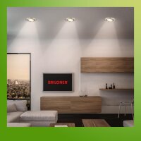 Einbauleuchten Briloner 3 x 4,9 Watt LED Nickelmatt Lichtfarbe wählbar Einbauspots 430 Lumen