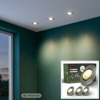 Briloner Einbaustrahler‑Set 3‑fach Ø 90 mm –...