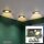 Briloner Einbaustrahler‑Set 3‑fach Ø 90 mm – 3er Set LED Einbauleuchten, 4,9 W pro Spot, dimmbar, Nickel-Matt