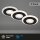 LED Einbauleuchten Einbauleuchte 3-fach, Schwarz, Bohrloch 6,8 cm, 3x4,9W, IP44 – Briloner