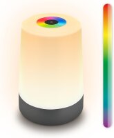 Akku-Leuchte Briloner 2,8 Watt LED Tischleuchte RGBW Anthrazit Touchdimmer IP44 Tischlampe