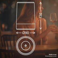 Akku-Leuchte Briloner 2,8 Watt LED Tischleuchte RGBW Anthrazit Touchdimmer IP44 Tischlampe