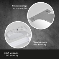 LED Spiegelleuchte, Chrom, 6 Watt, 720lm, 4000K, IP44, 40 x 16,5 x 10 cm – Briloner