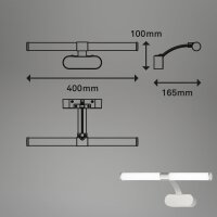 Spiegelleuchte Briloner 6 Watt LED Chrom 40 cm Badlampe