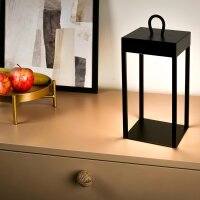 Akku-Leuchte Briloner 5 Watt LED Laterne Schwarz Touchdimmer