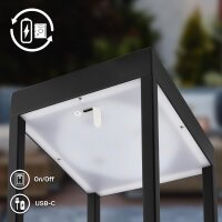 Akku-Leuchte Briloner 5 Watt LED Laterne Schwarz Touchdimmer