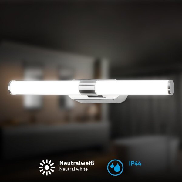 Spiegelleuchte Briloner 7 Watt LED Chrom Badleuchte 40 cm Wandlampe