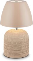 Akku-Leuchte Briloner Keramik 2,5 Watt LED Tischleuchte Beige Touchdimmer IP44 Tischlampe