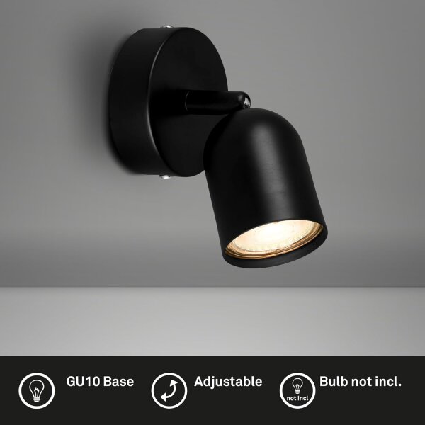 Strahler Briloner GU10 Spot Wandleuchte Schwarz Wandlampe