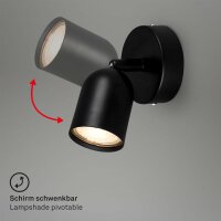 Strahler Briloner GU10 Spot Wandleuchte Schwarz Wandlampe