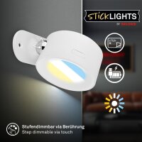 Akku-Leuchte Briloner Wandleuchte 1,6 Watt LED Weiß...