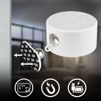 Akku-Leuchte Briloner Wandleuchte 1,6 Watt LED Weiß Wandlampe Bohren statt Kleben