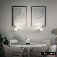 Akku-Wandleuchte Akku-Leuchte kleben statt bohren, Weiß, 1,6 Watt, Touchdimmer – Briloner