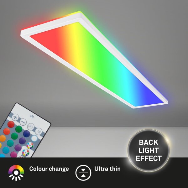 Deckenleuchte Briloner 36 Watt LED PAnel RGB 98 cm Deckenlampe Fernbedienung dimmbar