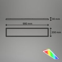 Deckenleuchte Briloner 36 Watt LED PAnel RGB 98 cm Deckenlampe Fernbedienung dimmbar