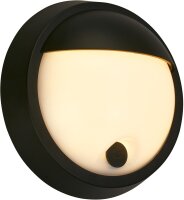 Akku-Leuchte Briloner Außenlampe 4 Watt LED Touchdimmer Wandleuchte IP44 Schwarz Wandlampe 17 cm