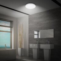 Badleuchte Briloner Deckenleuchte 22 Watt LED Sternenhimmel Deckenlampe 33 cm Badezimmerlampe