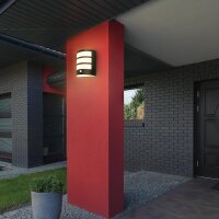 Akku-Leuchte Briloner Außenlampe 5,8 Watt LED Bewegungsmelder Schwarz Wandlampe
