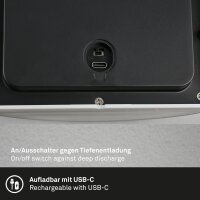 Akku-Leuchte Briloner Außenlampe 5,8 Watt LED Bewegungsmelder Schwarz Wandlampe