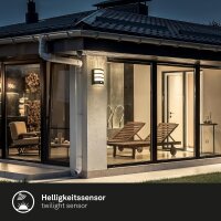 Akku-Wandleuchte Akku-Leuchte, Schwarz, 5,8 Watt, mit Bewegungsmelder – Briloner