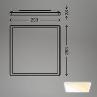 LED Deckenleuchte CTS Backlight, Weiß, 18 Watt, 2400lm, 2000K, Backlight-Effekt – Briloner