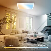 Deckenleuchte Briloner 11,4 Watt LED Panel Fernbedienung Deckenlampe Dimmbar CCT 29,3 cm
