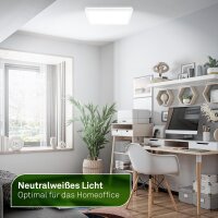 LED Deckenleuchte LED Panel, Weiß, 11,4 Watt, dimmbar, CCT einstellbar – Briloner