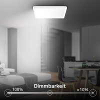 LED Deckenleuchte LED Panel, Weiß, 11,4 Watt, dimmbar, CCT einstellbar – Briloner