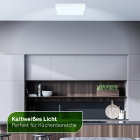 LED Deckenleuchte Panel, Weiß, 11,4 Watt, 2400lm, 2700 – 6500K, dimmbar – Briloner