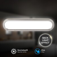 Badleuchte Briloner 10 Watt LED Wandlampe Chrom 35 cm...