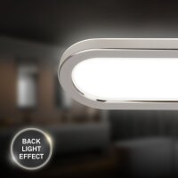 Badleuchte Briloner 10 Watt LED Wandlampe Chrom 35 cm Backlight