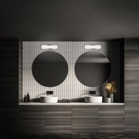 Badleuchte Briloner 10 Watt LED Wandlampe Chrom 35 cm Backlight