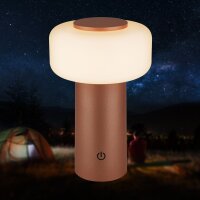 Akku-Leuchte Briloner 1,8 Watt LED Tischleuchte Coffee Touchdimmer IP44 Tischlampe