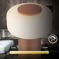 Akku-Leuchte Briloner 1,8 Watt LED Tischleuchte Coffee Touchdimmer IP44 Tischlampe