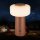 Akku-Tischleuchte Akku-Leuchte, Coffee, 1,8 Watt, Touchdimmer, IP44, Ø 13 cm – Briloner