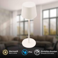 Akku-Leuchte Briloner Tischlampe 1,8 Watt LED Touchdimmer...